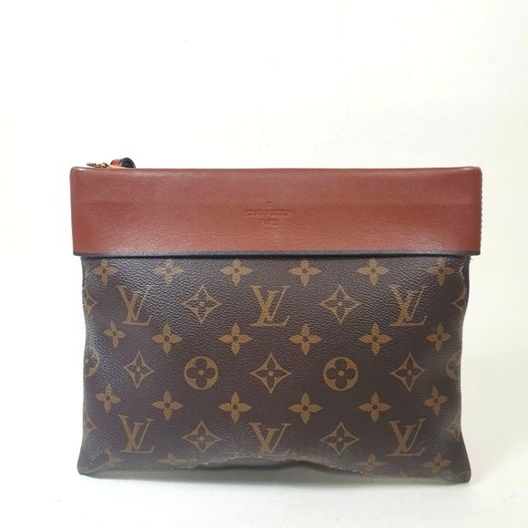 LOUIS VUITTON Pochette Tuileries Monogram Caramel Rouge - Picture 2 of 13